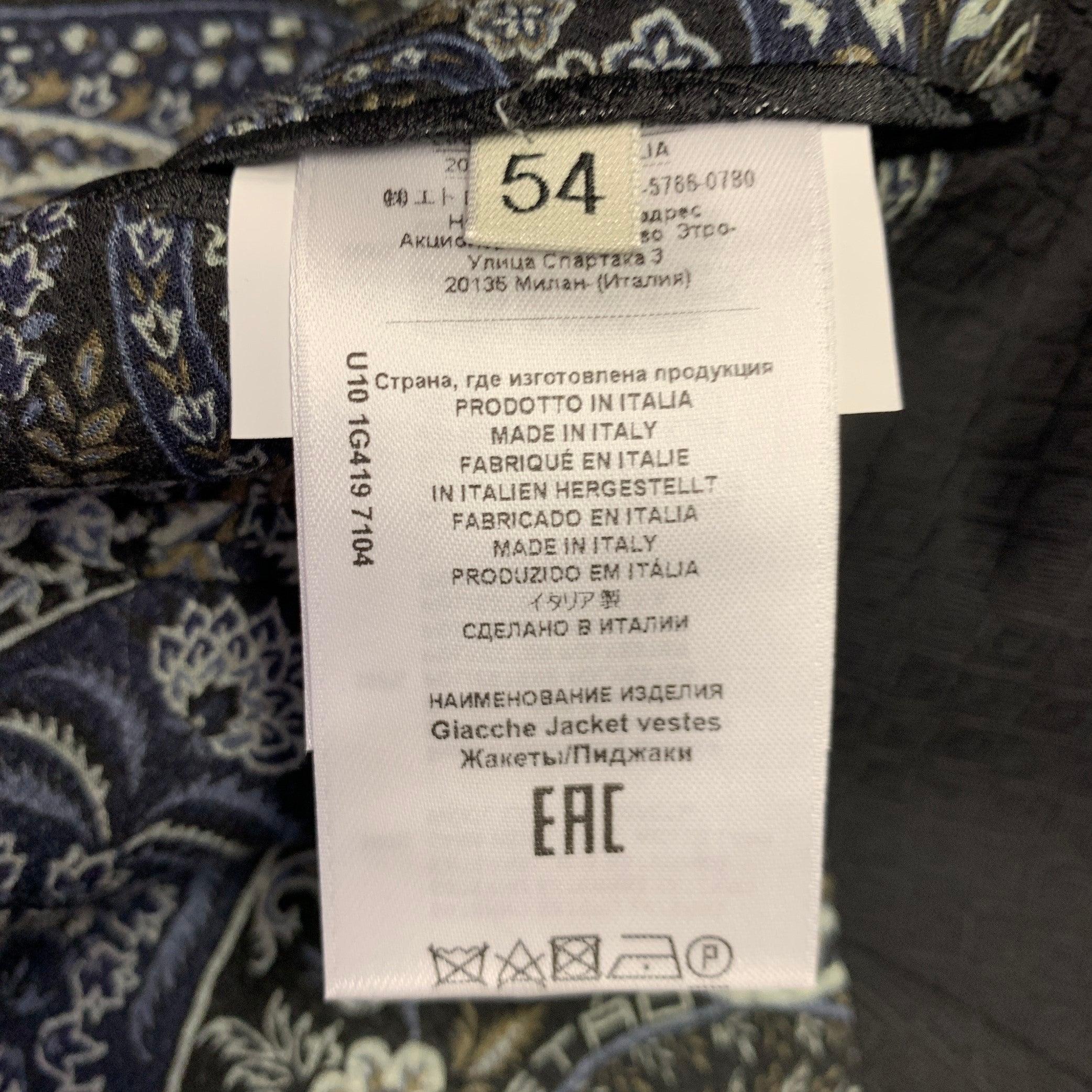 ETRO Größe 44 Schwarzer, perlenbesetzter, sportlicher Wollmantel mit Schalkragen 3