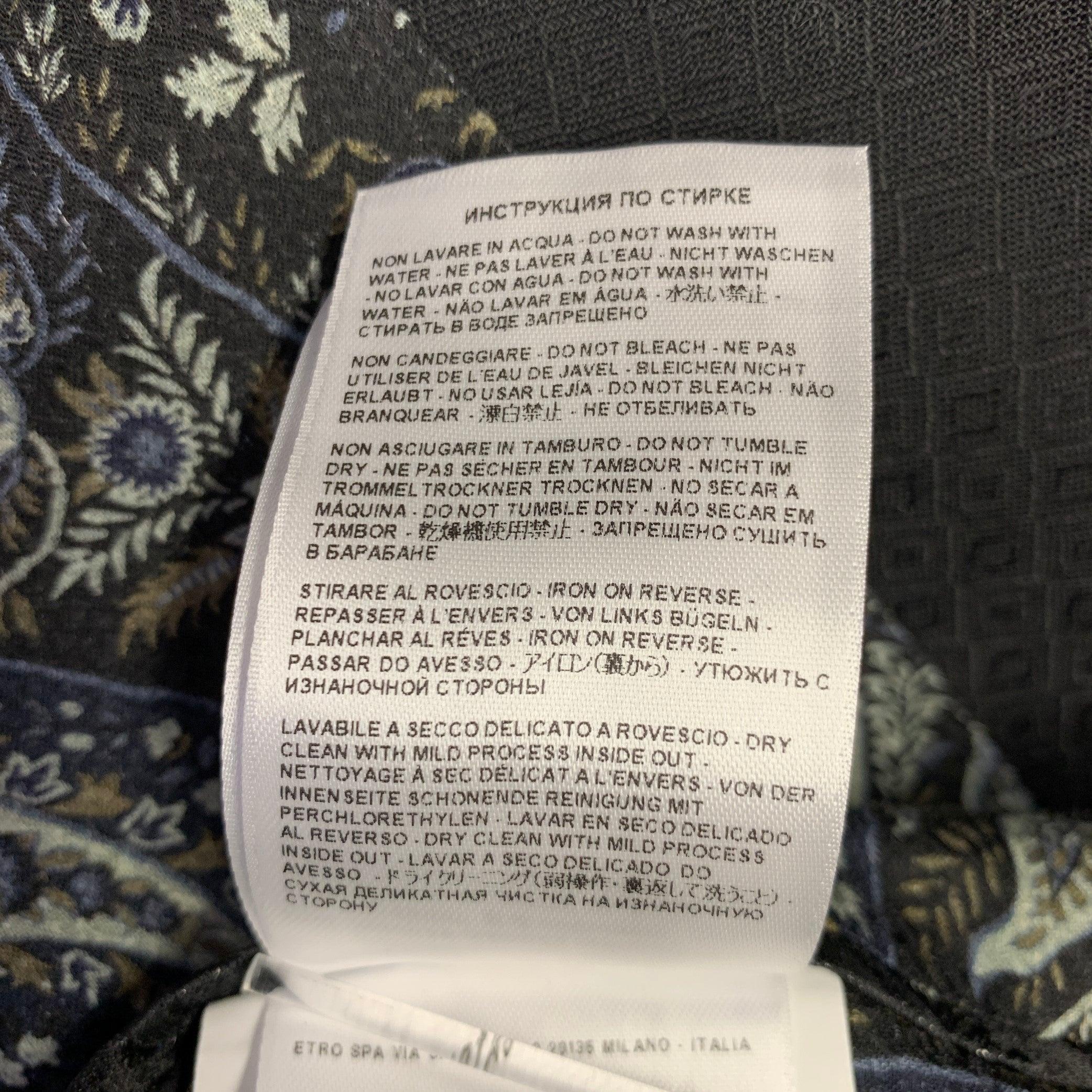 ETRO Größe 44 Schwarzer, perlenbesetzter, sportlicher Wollmantel mit Schalkragen 5