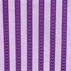 Etro taglia 44 Camicia a maniche lunghe in cotone a righe viola lilla con colletto aperto