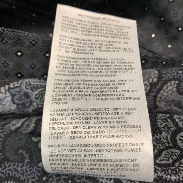 ETRO Size 46 Black Grey Jacquard Polyester Blend Vest For Sale 4
