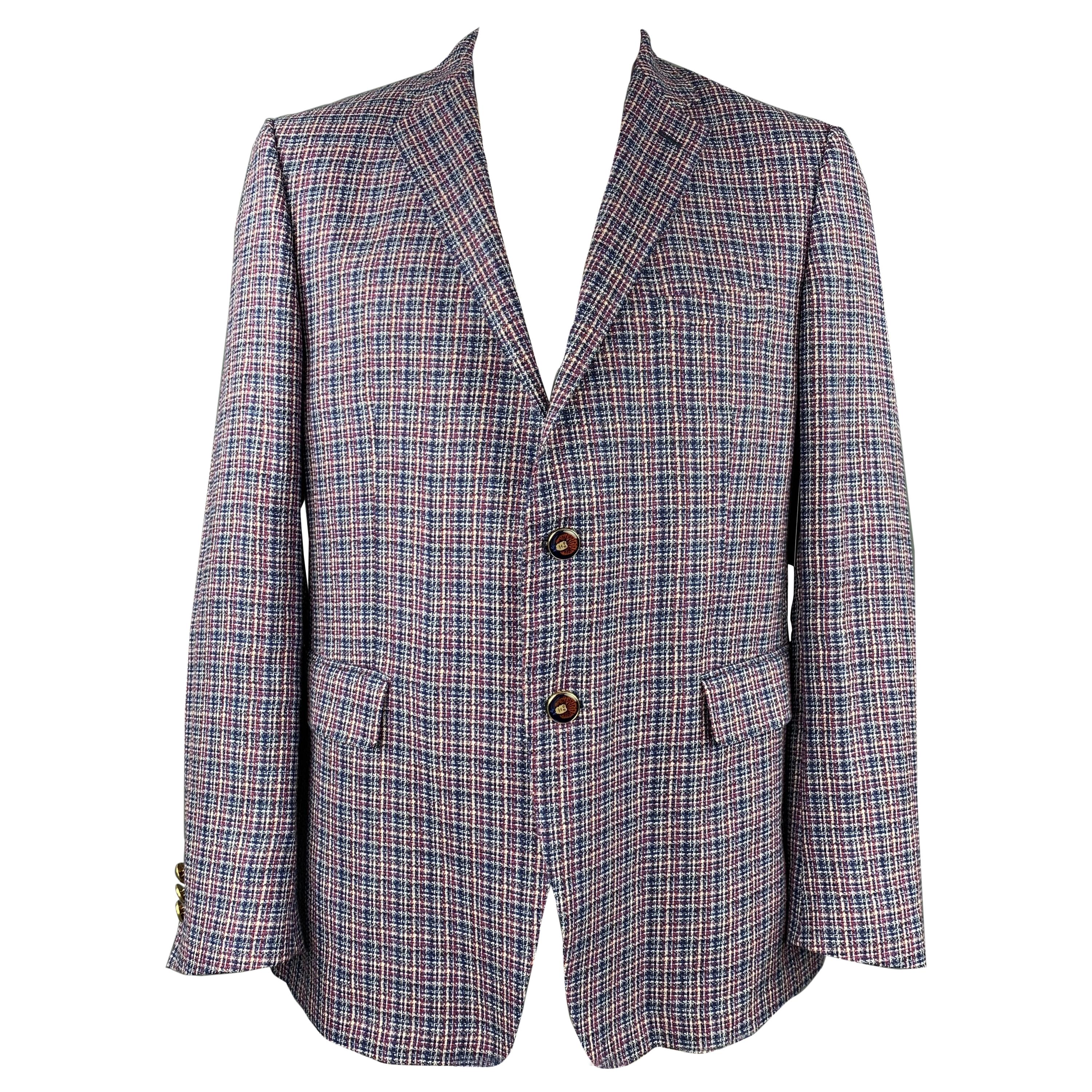 ETRO checked houndstooth blazer - Blue