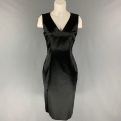 ETRO Size 6 Black Cotton Blend Sleeveless Cocktail Dress