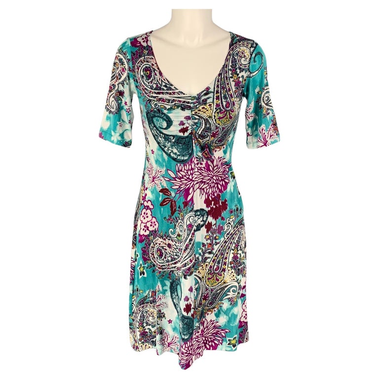 Marks & Spencer FLORAL MIDI TEA - Vestito casual - blue mix/blu screziato
