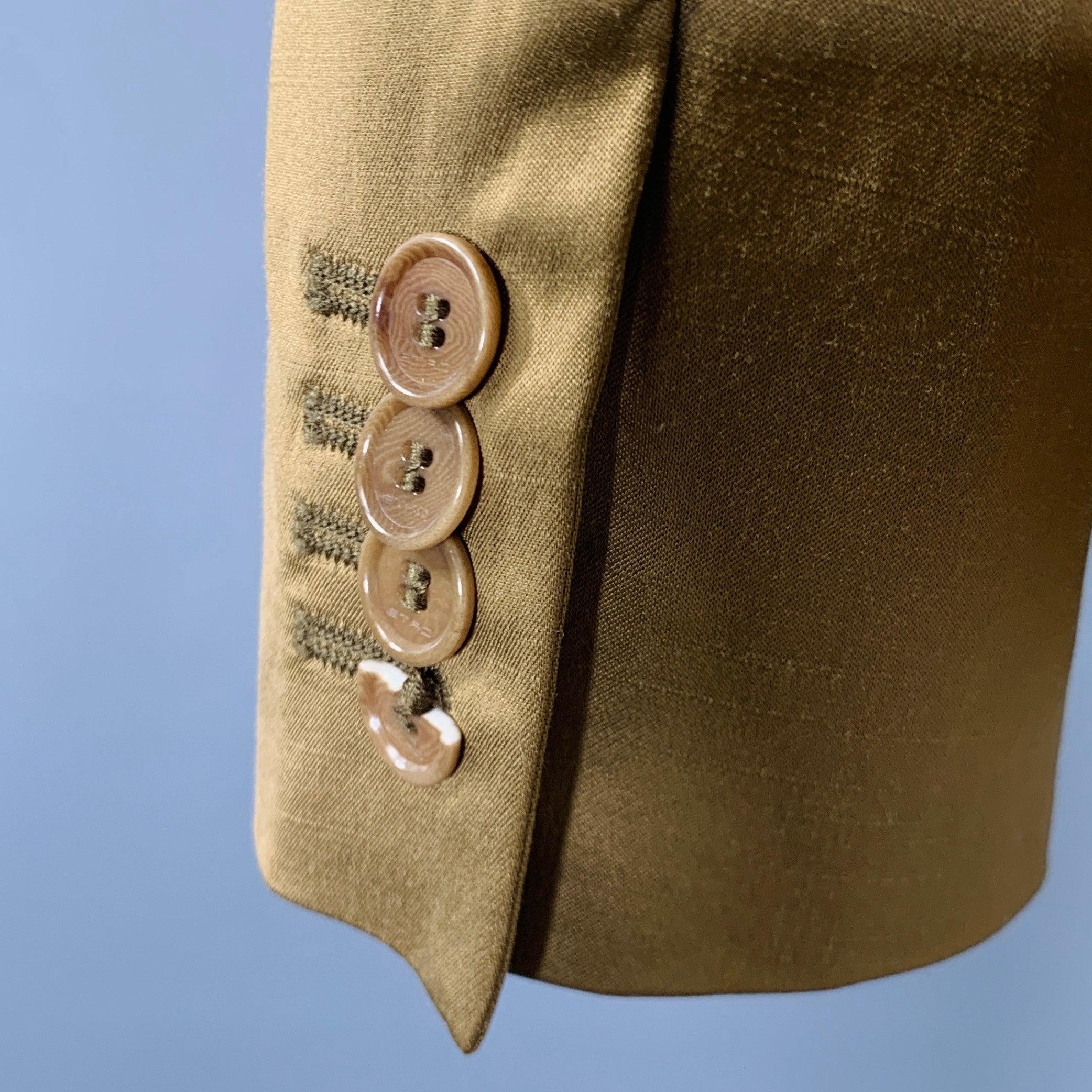 Etro taglia 8 Giacca Blazer a petto singolo increspata in misto cotone di Oliver In condizioni buone in vendita a San Francisco, CA