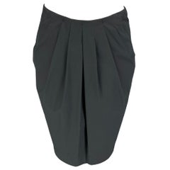 ETRO Taille 8 Jupe plissée en coton mélangé ardoise