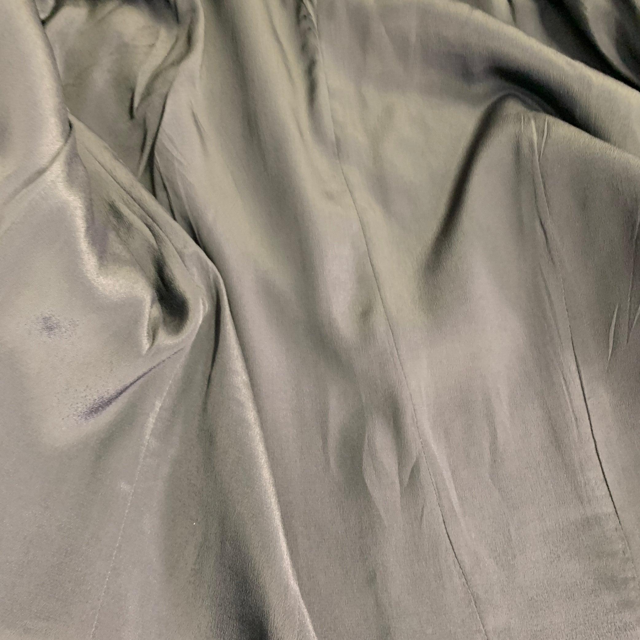 ETRO Größe L Schwarzer Brokat-Jacquard Hosenanzug mit flacher Front und Revers im Angebot 5