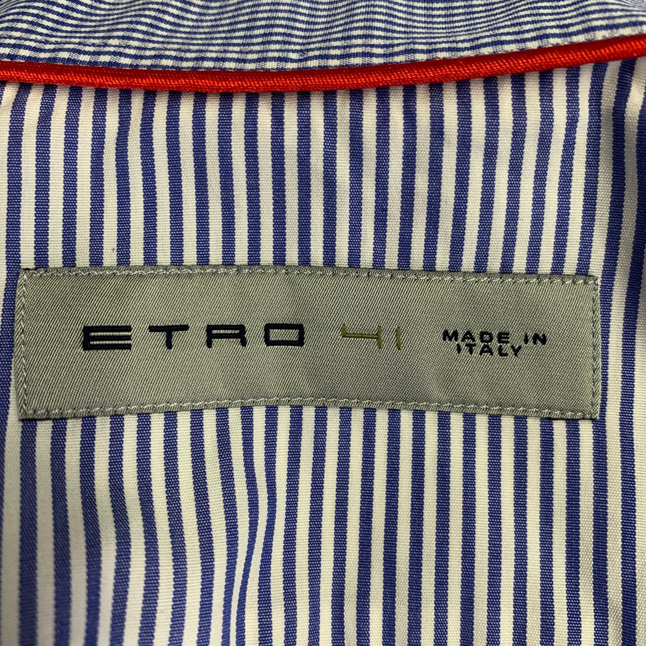 De los hombres ETRO Talla L Camisa Manga Larga Rayas Azul Blanco Rojo en venta