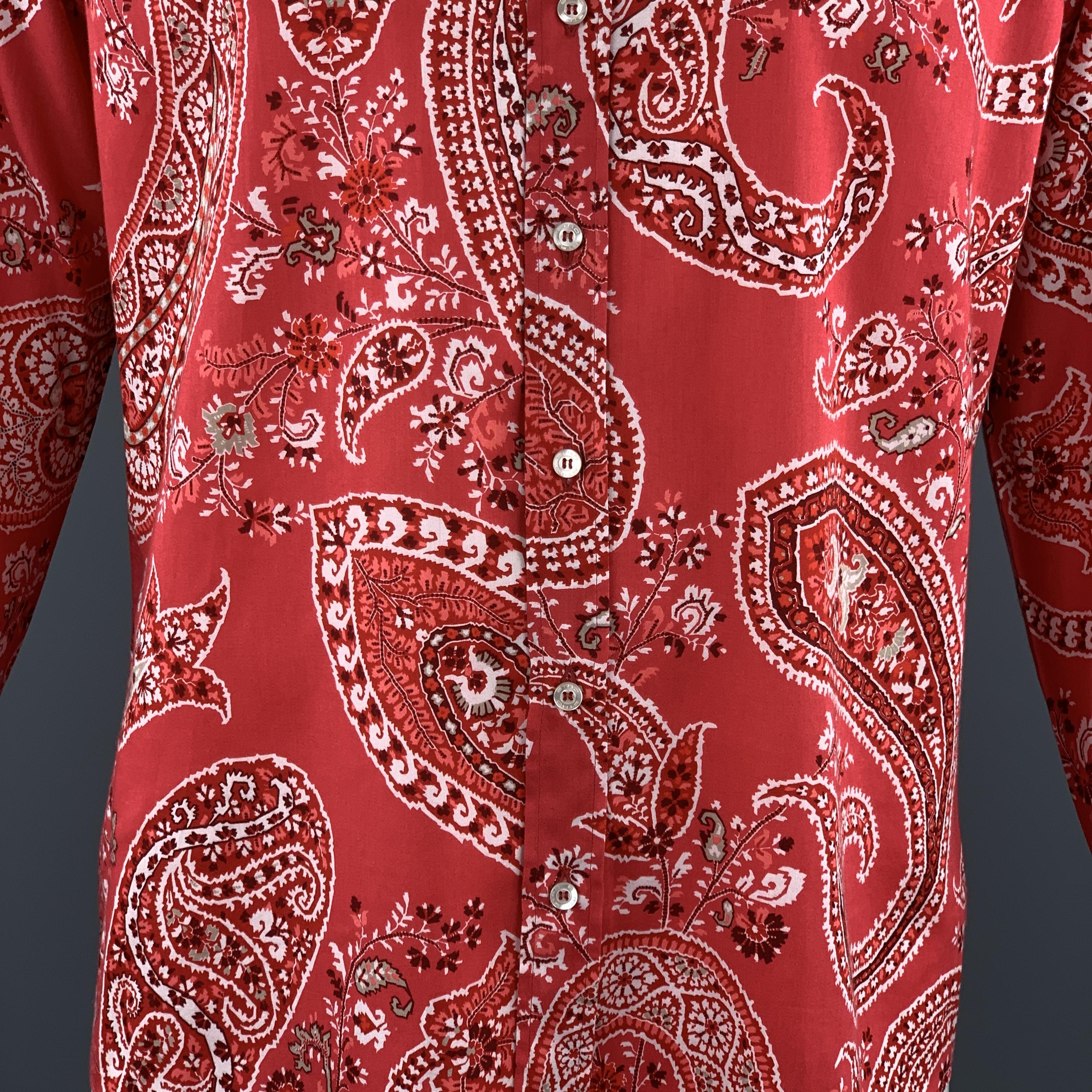 red paisley shirt