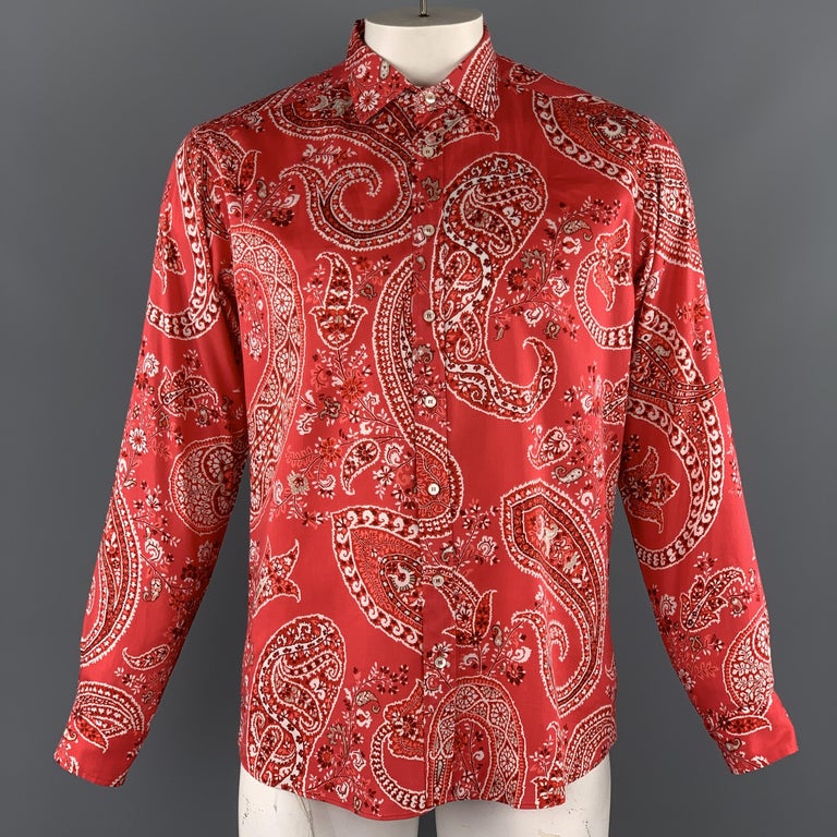 red paisley shirt