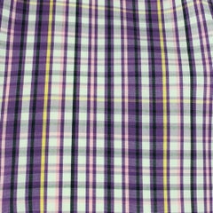 ETRO Size L Purple White Plaid Cotton Button Up Long Sleeve Shirt