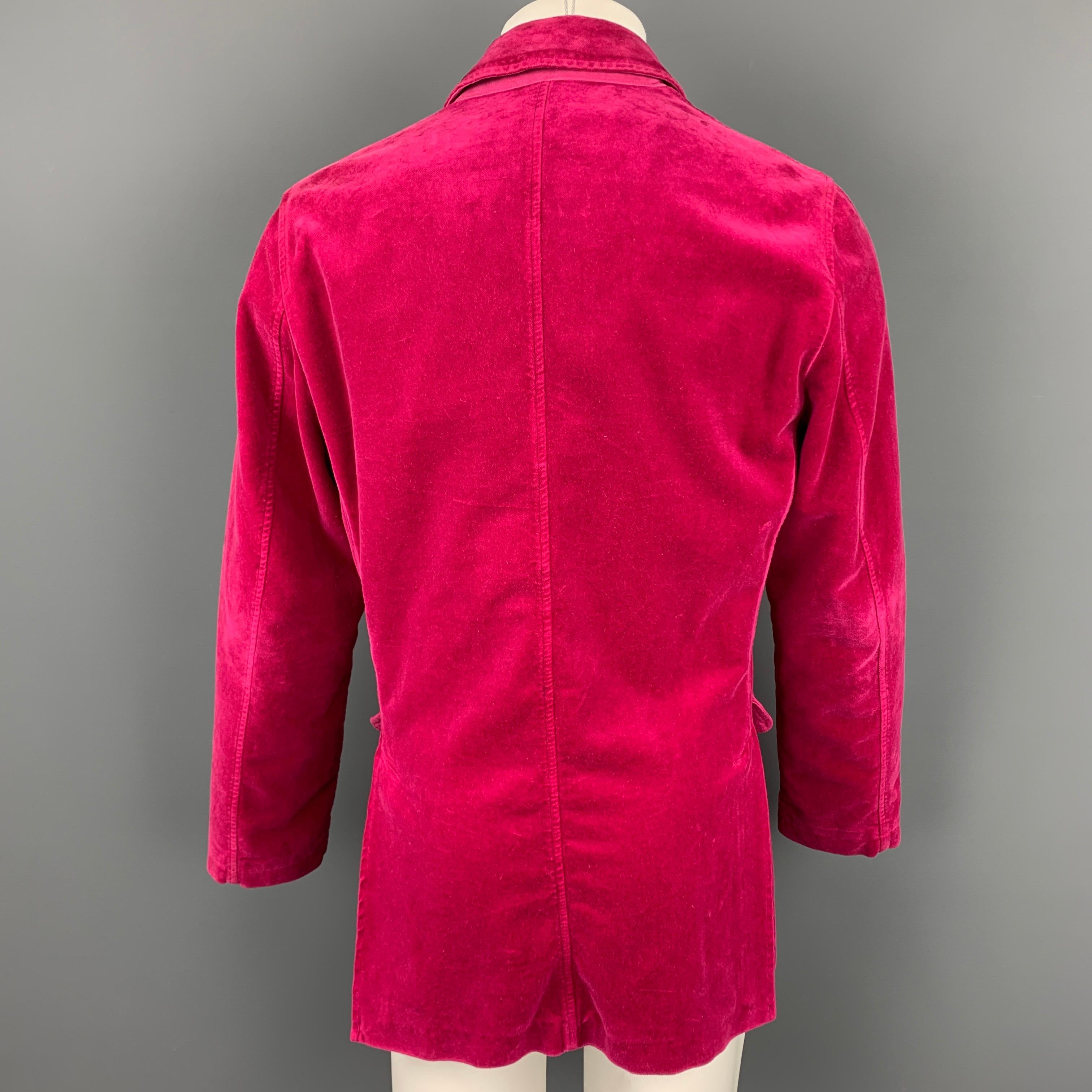 fuchsia velvet blazer