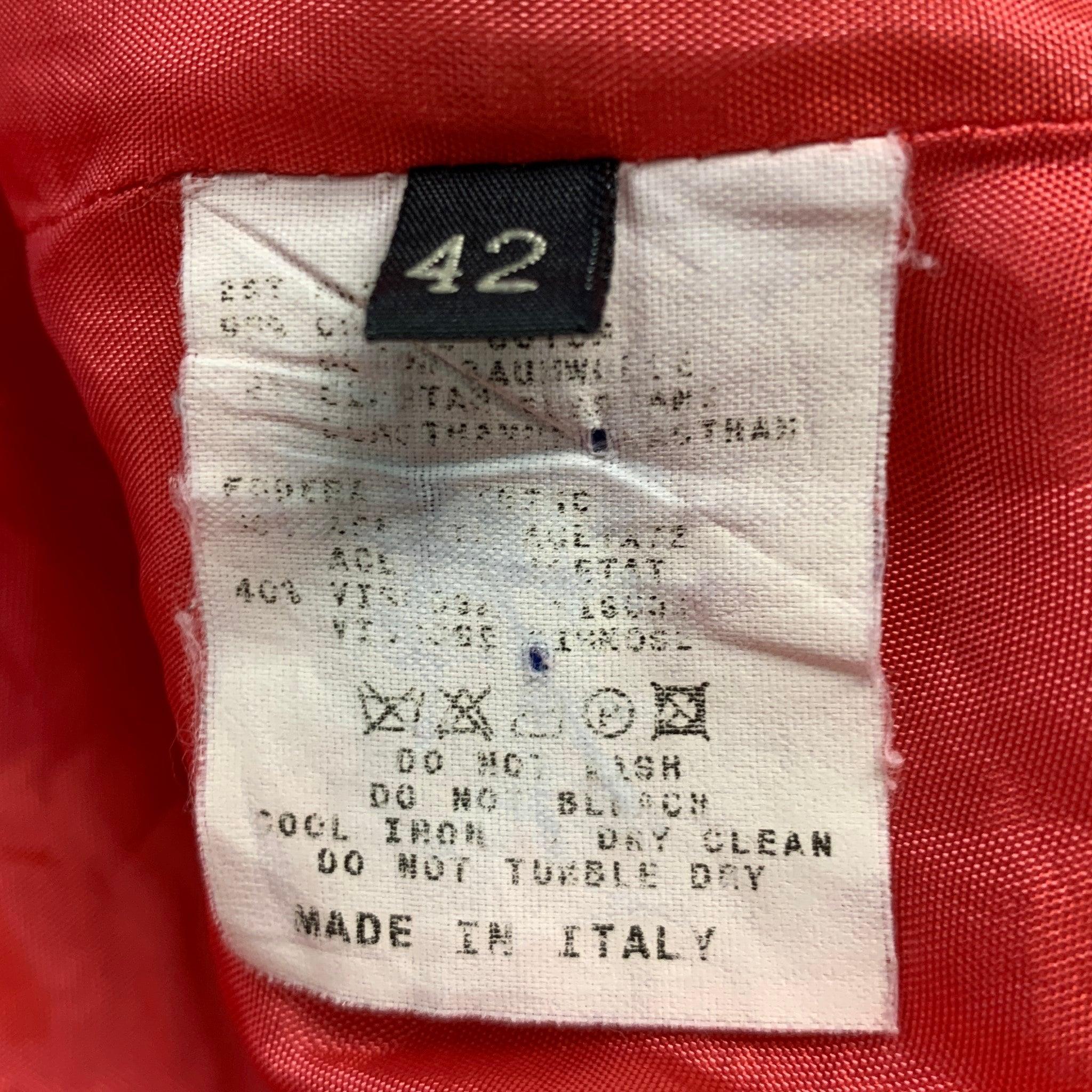 ETRO Size M Pink Red Cotton Elastane Paisley Blazer For Sale 3