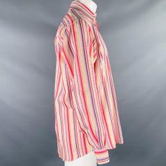 ETRO Size S Multi Color Stripe Cotton Button Up Long Sleeve Shirt