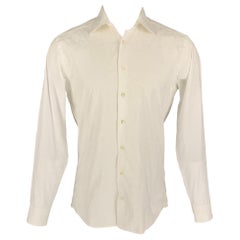 ETRO Size S White Paisley Cotton Button Up Long Sleeve Shirt