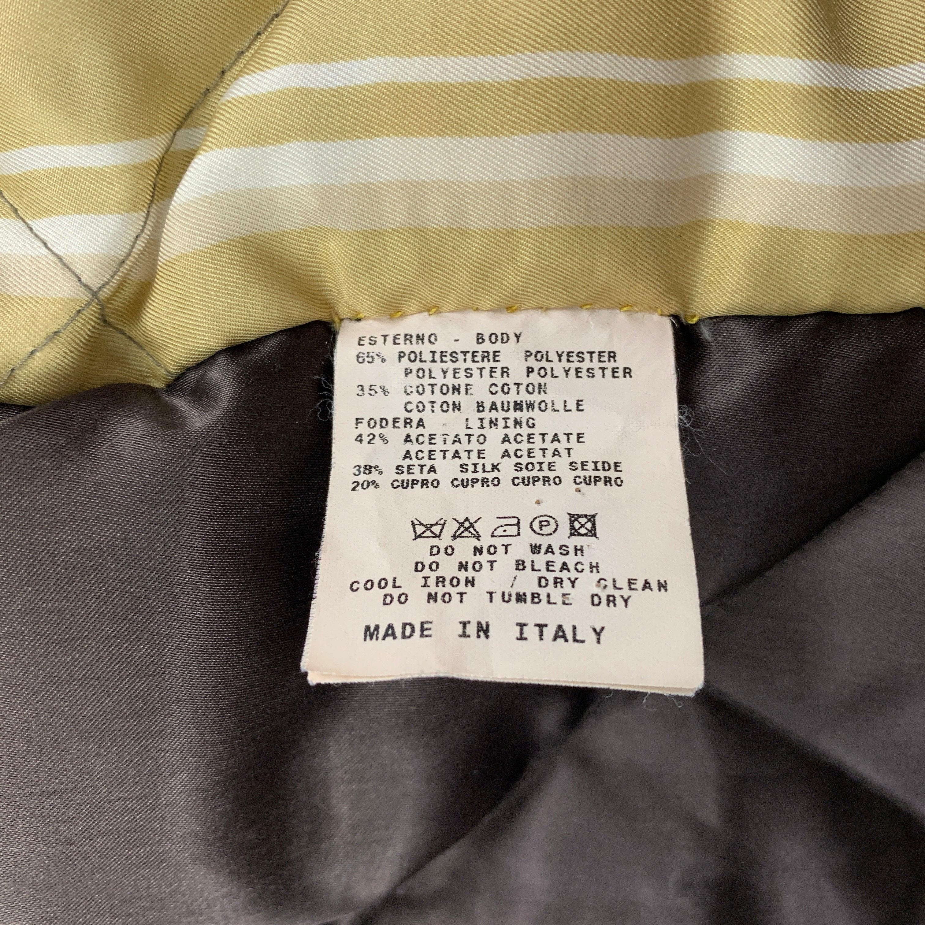 Men's ETRO Size XL Brown Polyester Cotton Hidden Placket Coat For Sale