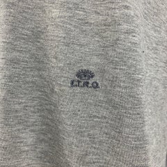 ETRO Size XXL Grey Navy White Cotton Polo Pullover