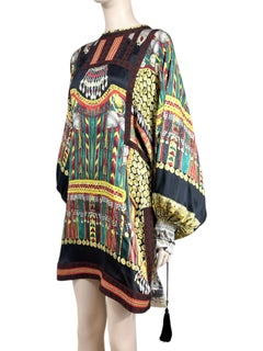 Etro Spring 2017 Look 29 Printed silk tassel dress