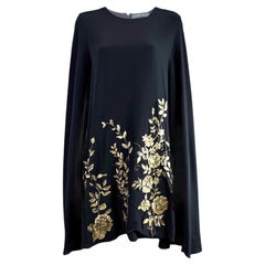 Etro Spring 2019 Mini silk cape dress embroidered
