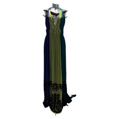 ETRO SS 2006 Green & Turquoise Pattern Dress