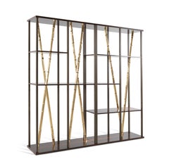 21st Century Taxila Bookcase in Wood and Metal by Etro Home Interiors