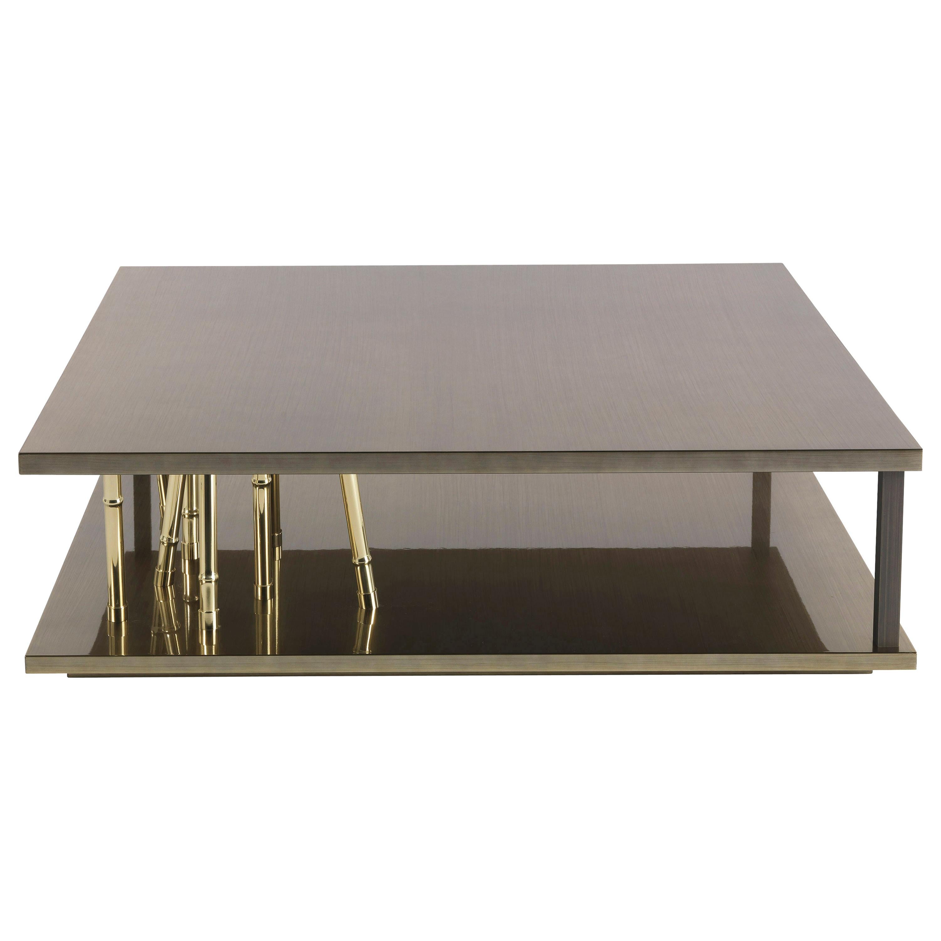 21st Century Taxila Central Table in Metal and Wood by Etro Home Interiors For Sale