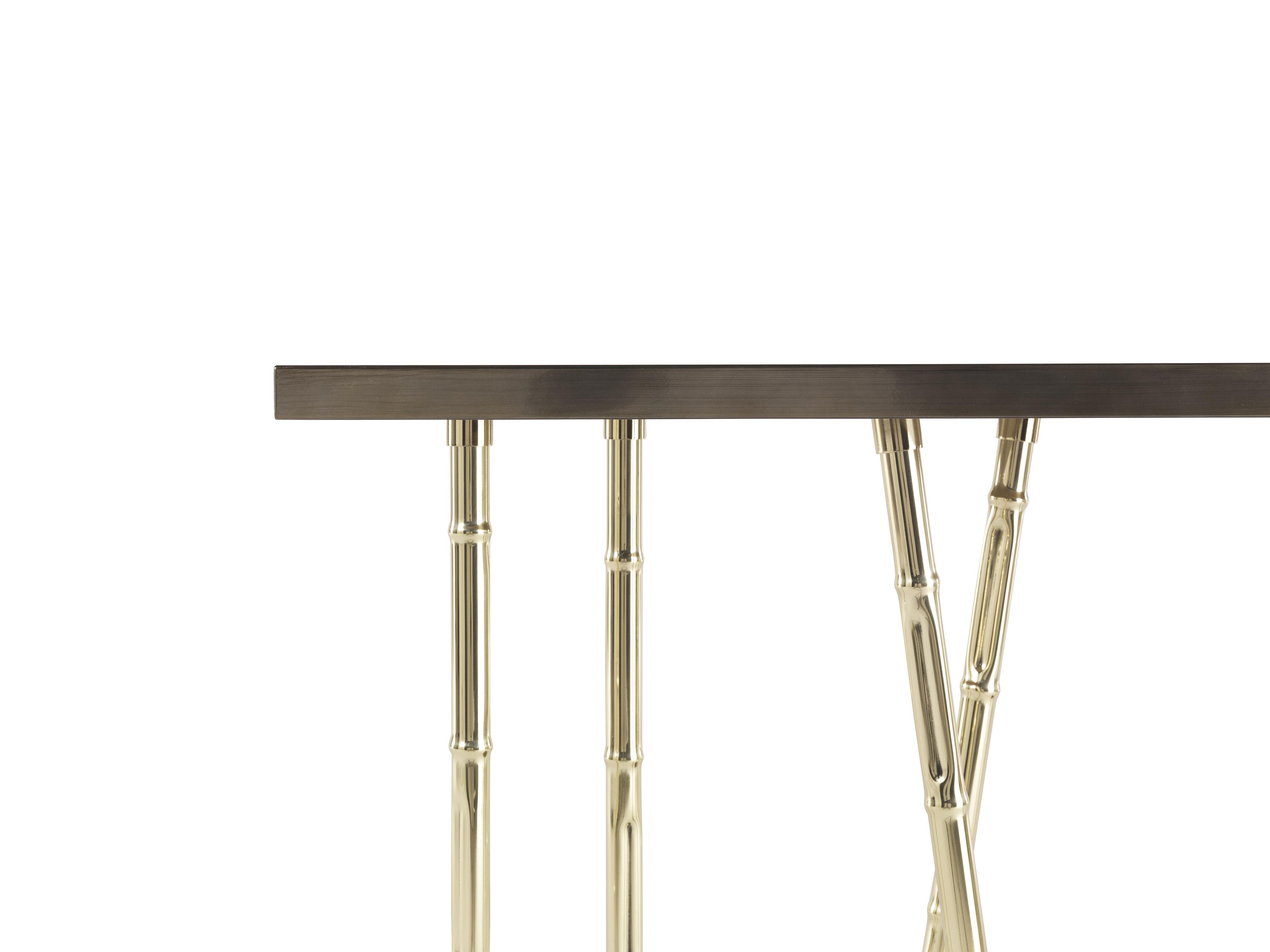 Modern 21st Century Taxila Console in Metal and Wood by Etro Home Interiors For Sale