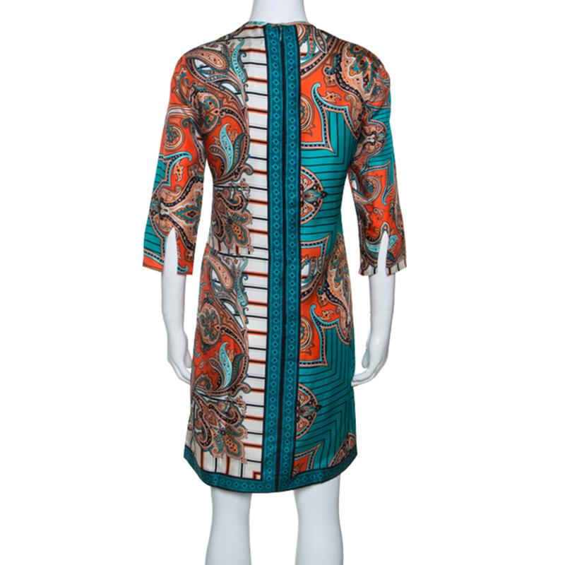 teal and orange outfit
