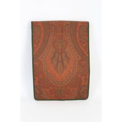 Etro Tie Racks Travel Paisley Canvas Vintage Green Brown
