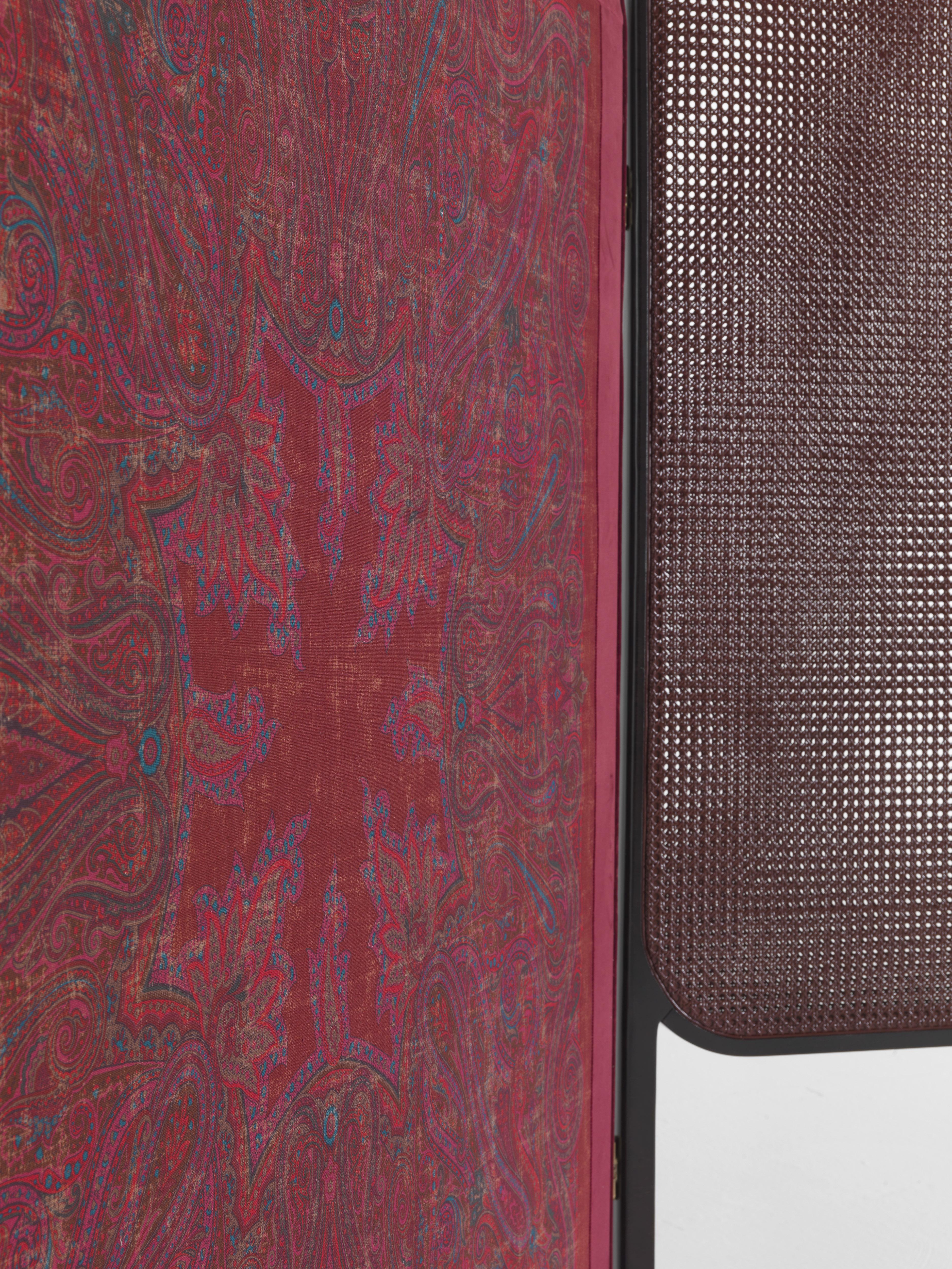 Modern 21st Century Timgad Screen in Vienna Straw and Fabric by Etro Home Interiors