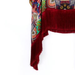 Etro Top Patchwork Silk Kaftan Blouse O/S