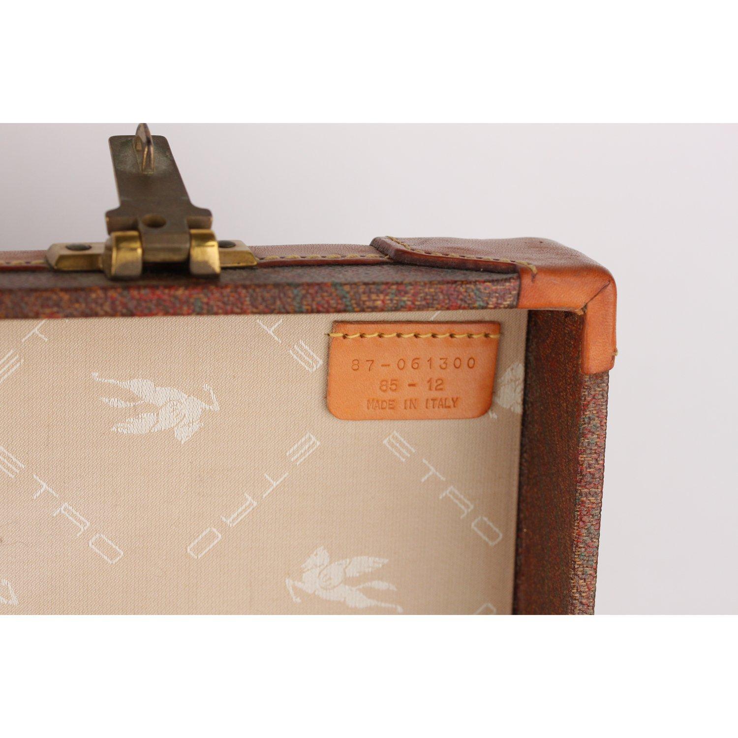 Etro Vintage Paisley Attache Hard Sided Bag In Excellent Condition In Rome, Rome
