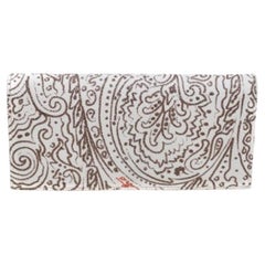 Etro White/Brown Paisley Print Coated Canvas Continental Wallet