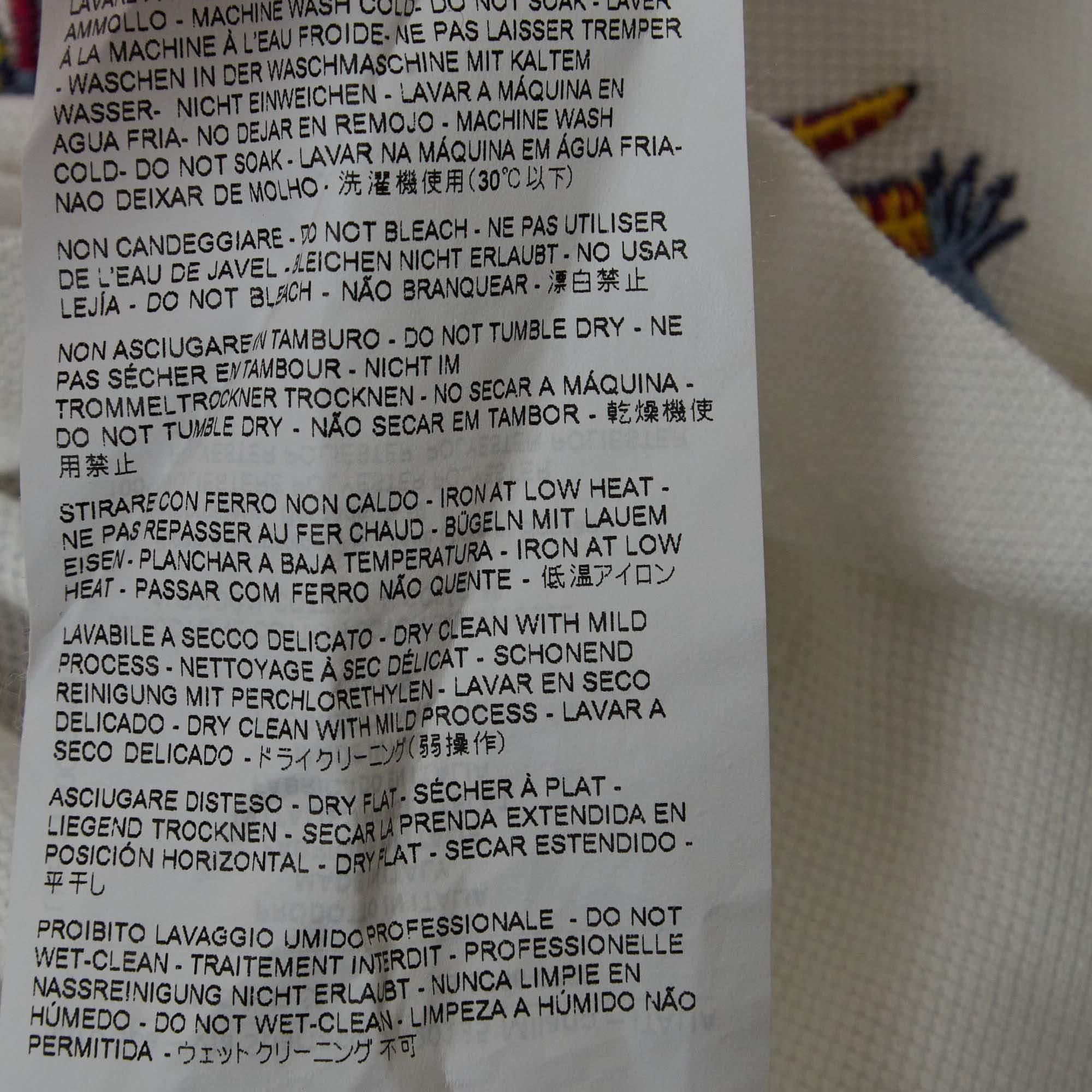 Etro White White Embroidered Cotton Polo T-Shirt S en vente 1