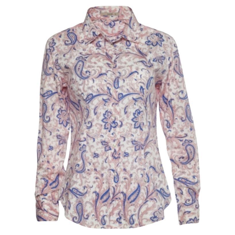 Etro Camicia a maniche lunghe in cotone stampato bianco I.L.A.