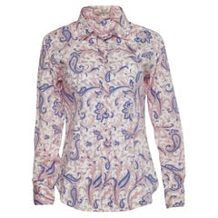 Etro Camicia a maniche lunghe in cotone stampato bianco I.L.A.