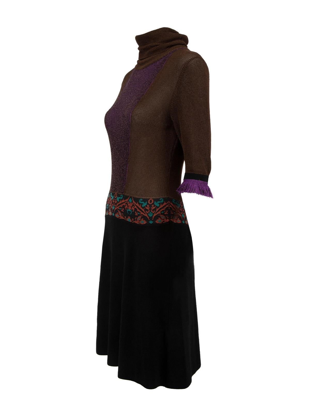 Etro Women's Knitted Turtleneck Mini Dress For Sale 1