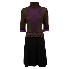 Used Etro Women's Knitted Turtleneck Mini Dress