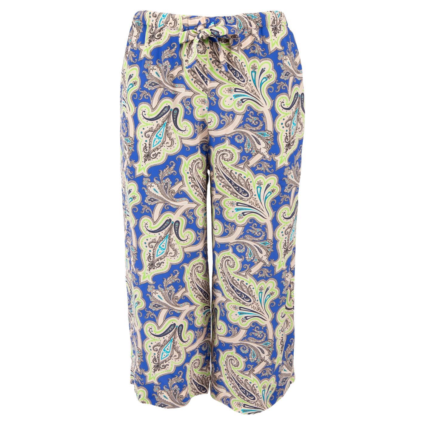 Luxe Etro Floral Silk Rayon Velvet Fall Winter Pants For Sale at ...