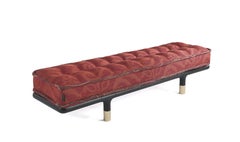 21st Century Woodstock Bench in Red Fabric by Etro Home Interiors