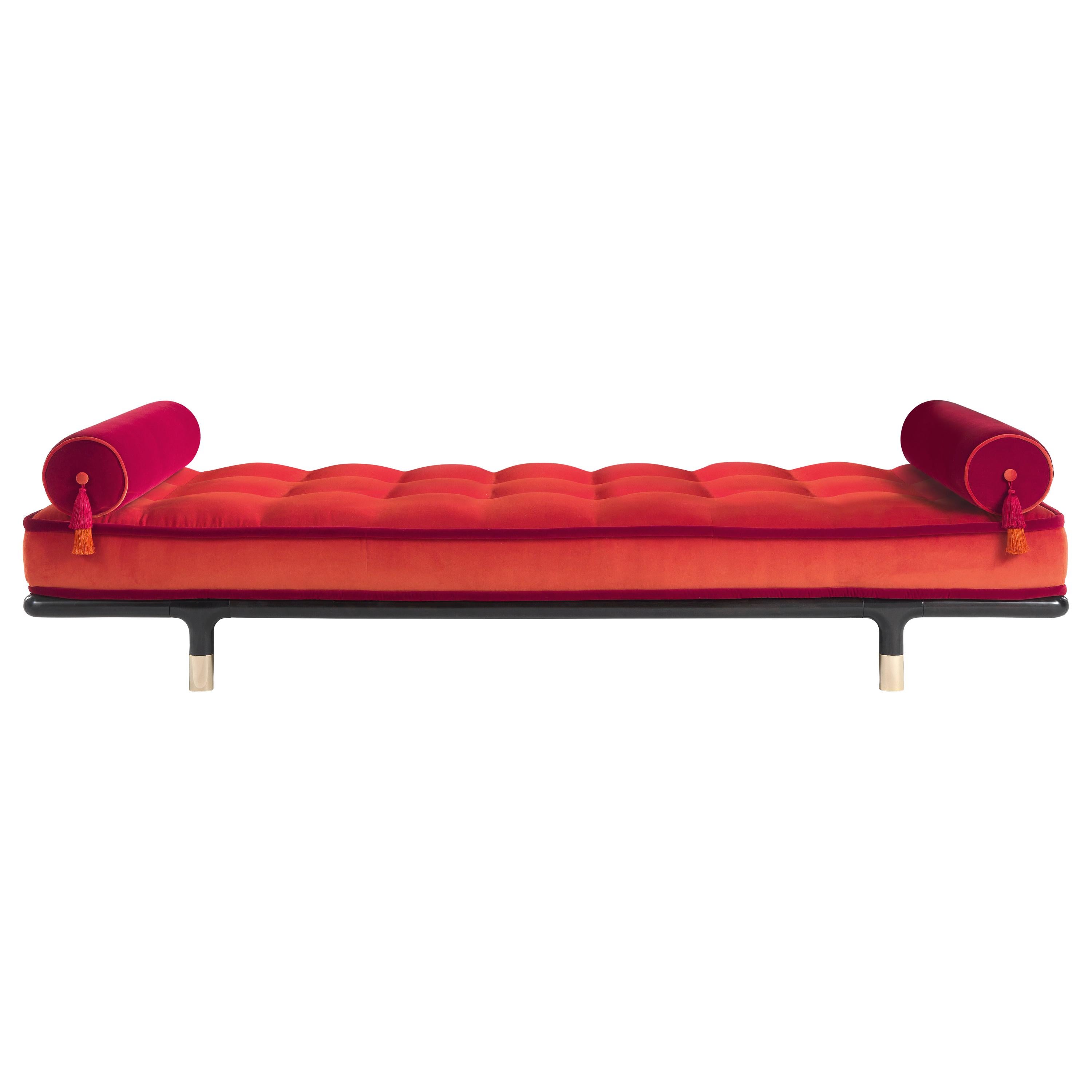 21st Century Woodstock Daybed in Velvet by Etro Home Interiors For Sale