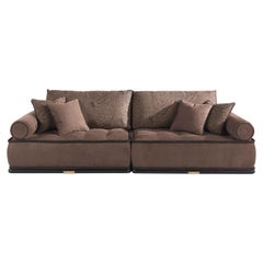 21. Jahrhundert Woodstock.2 Modulares Sofa aus Leder von Etro Home Interiors