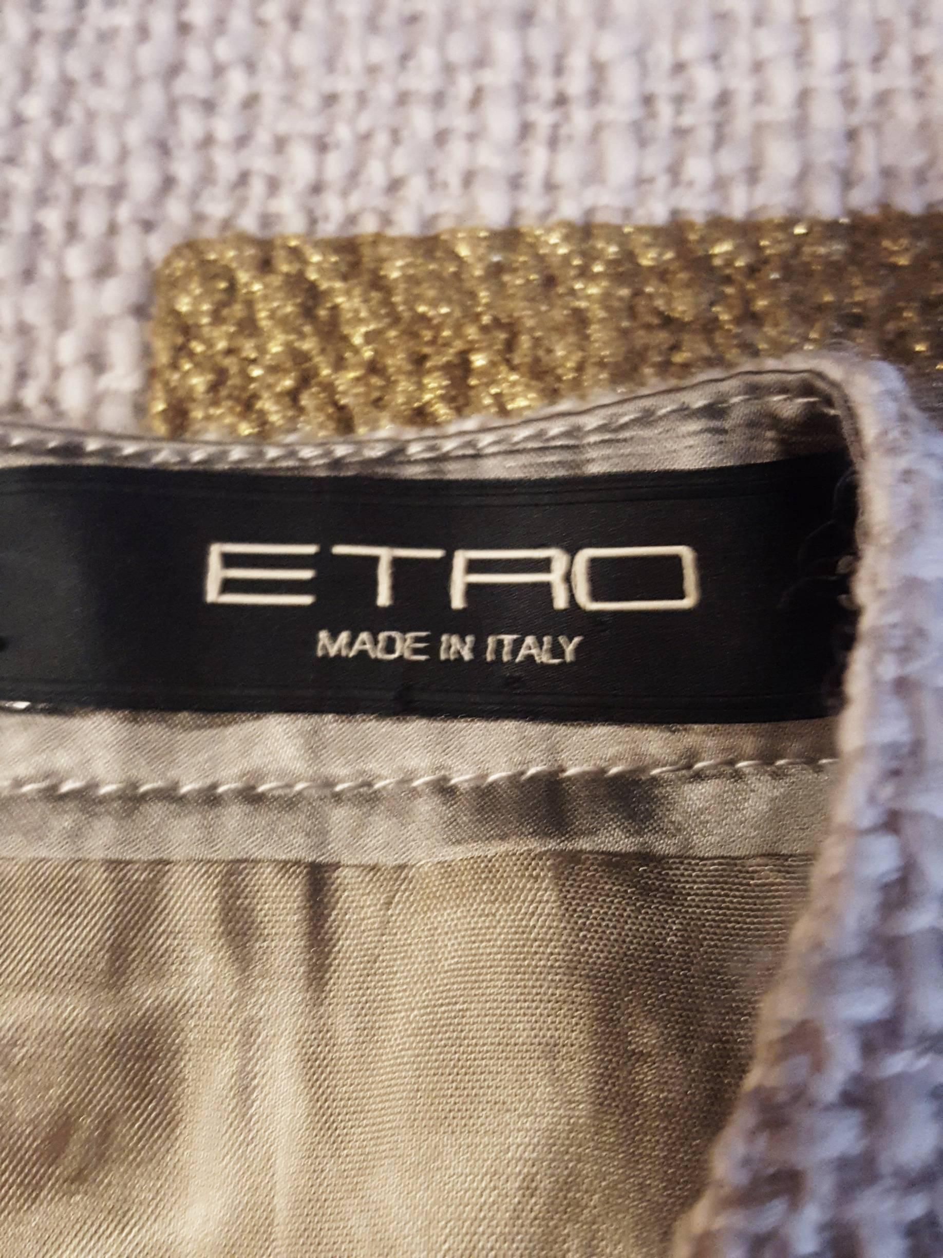 Etro Wool Geo Print Multi Color Sheath Sleeveless Dress 1