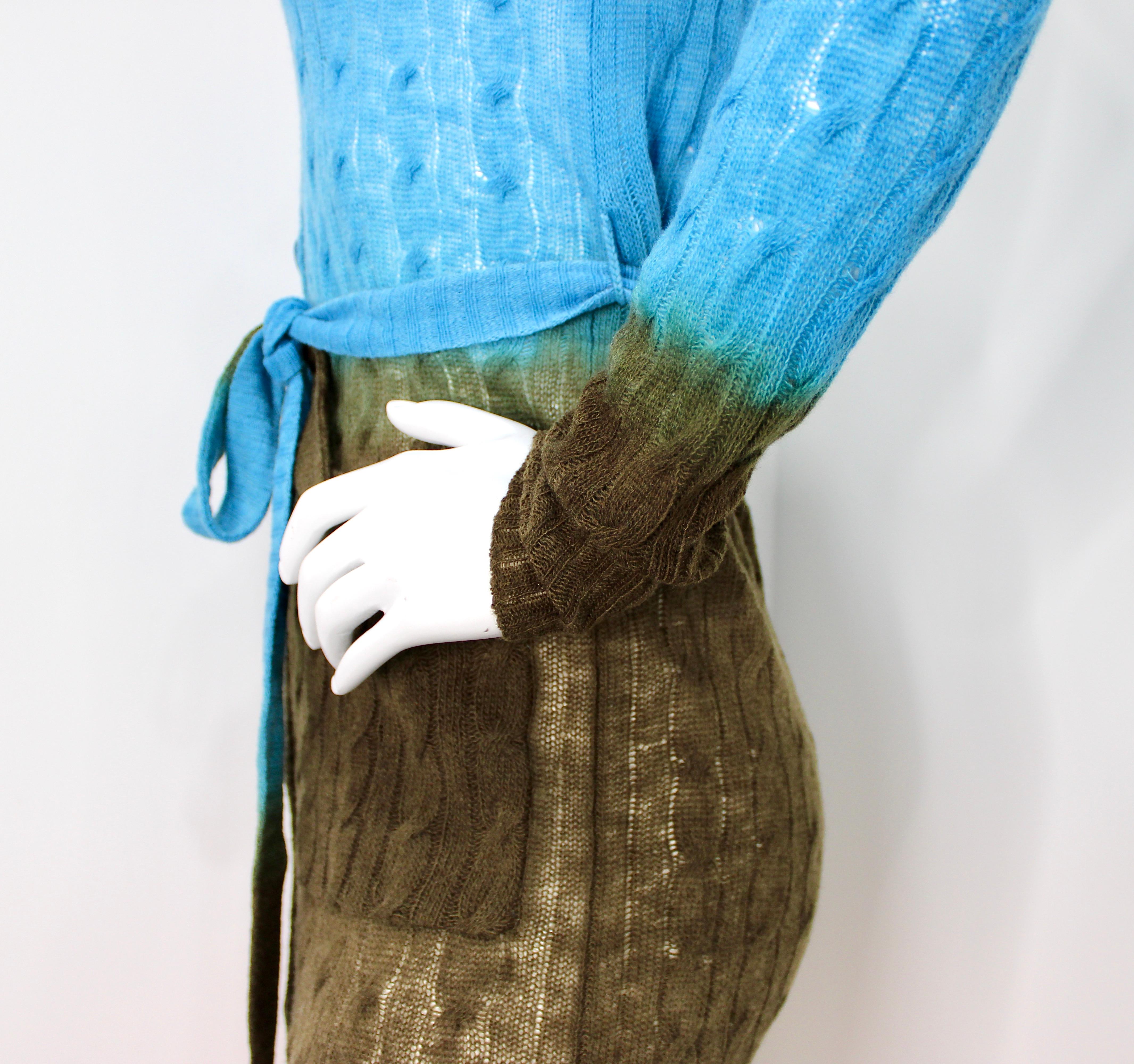 Etro - Cardigan à plumeau en laine multicolore en vente 2