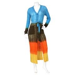 Etro - Cardigan à plumeau en laine multicolore