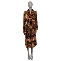 ETRO yellow & burgundy TAPESTRY VELVET Coat Jacket 40 S