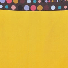 Etro Yellow Dot Print Silk Pocket Square