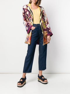 Etro Yellow Wave Pattern Knit Tank Top Size 40