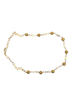 Etrusca Sterlingsilber Goldfarbene Perlen- und Gliederkette Halskette #21284