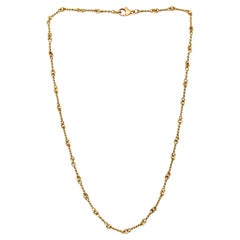 ETRUSCAN 1980 Twisted 16 Inches Links Chain In Solid 18Kt Yellow Gold