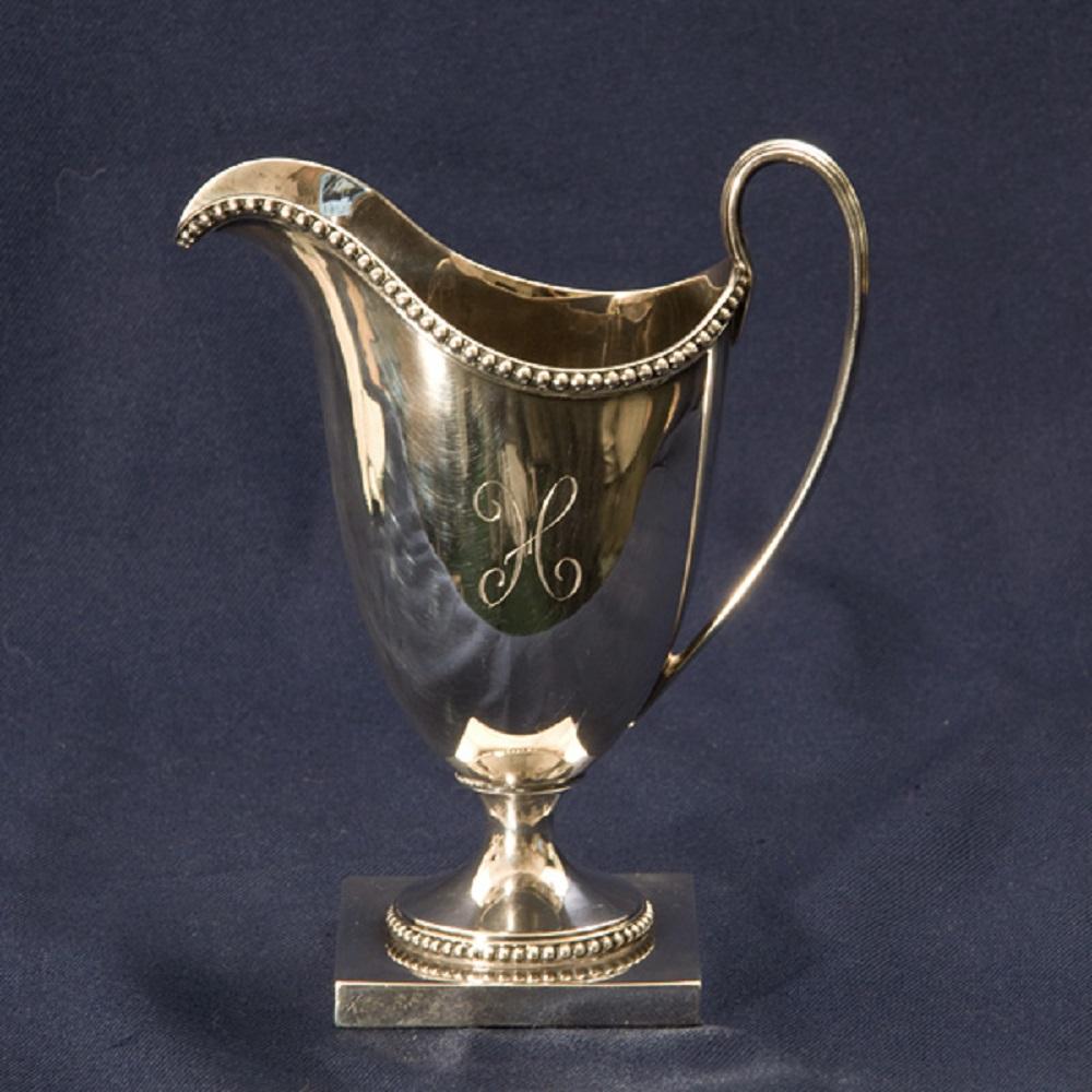 Men's Etruscan 3 Piece Sterling Silver Tea Set Teapot, Creamer & Sugar w/Lid For Sale